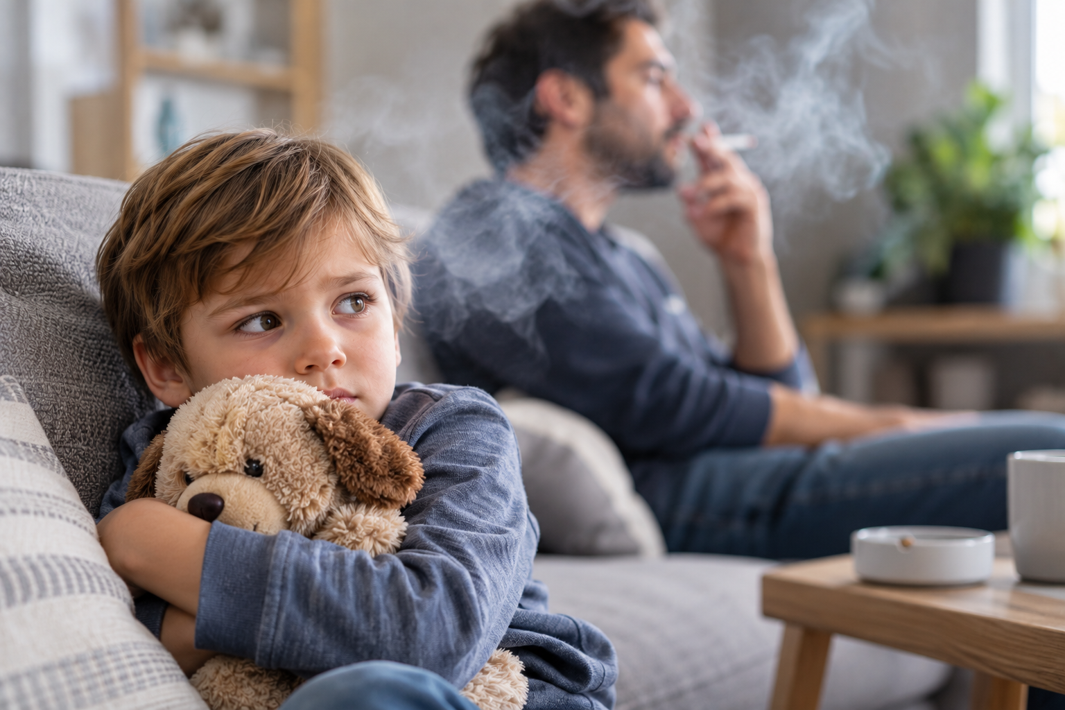 Niño expuesto al humo de tabaco de un adulto en el hogar, tabaquismo pasivo