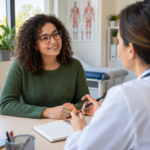Mujer con migraña con aura y anticonceptivos hormonales