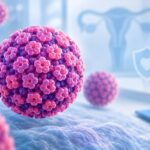 Representación médica del virus del papiloma humano asociada a verrugas genitales